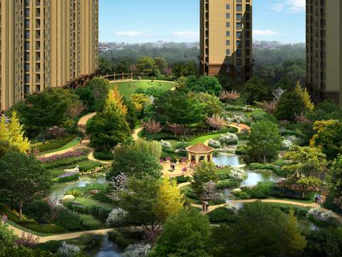 landscape psd of Jane European Style residential area