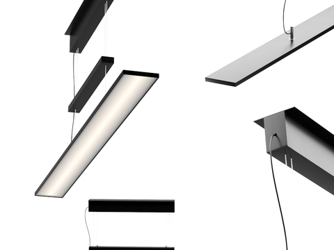 Modern Rectangular Soft Light Office Chandelier