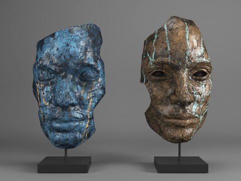 Modern Fashion Face Sculpture Art Ornaments