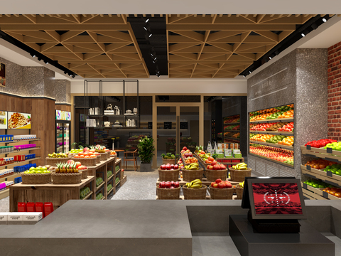 Modern Fruit Store Supermarket