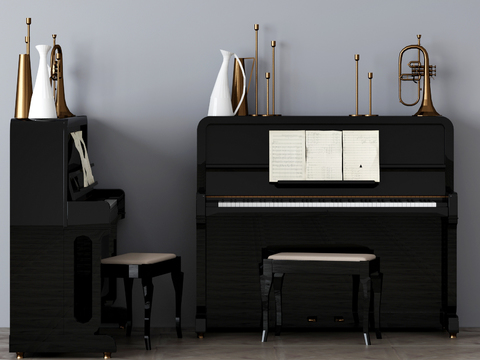 modern upright piano