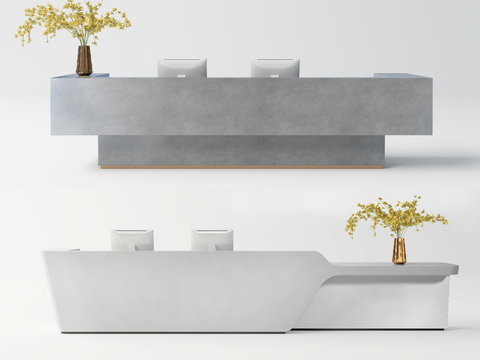 Modern marble reception desk