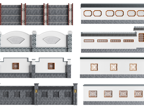 Neo-Chinese Style lattice fence