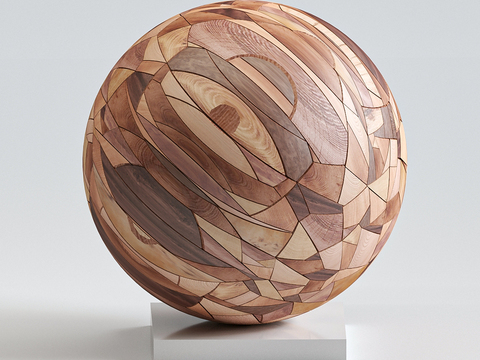 Modern Solid Wood Ball Ornaments