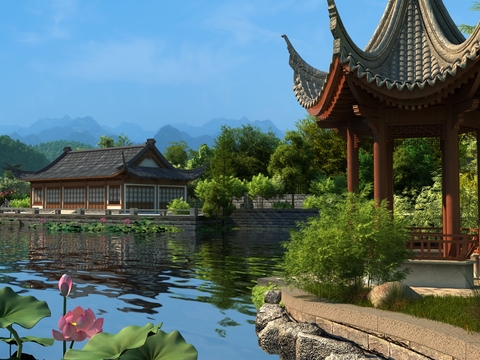 New Chinese Lake Landscape