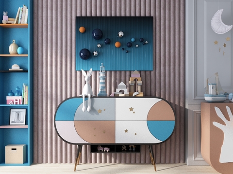 Modern kids Bedroom Side Cabinet