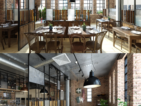 Industrial style western restaurant