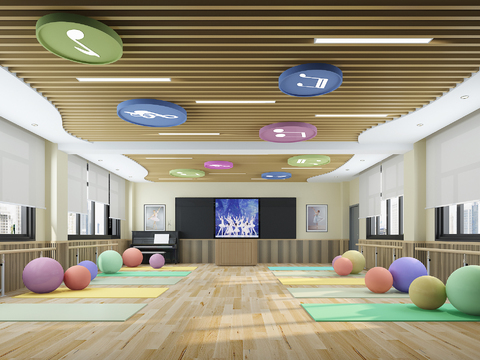 Modern Dance Yoga Classroom