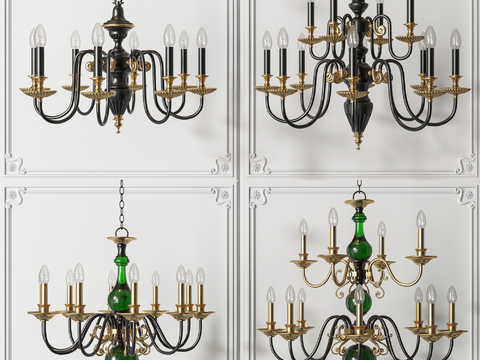 American Double Candlestick Chandelier