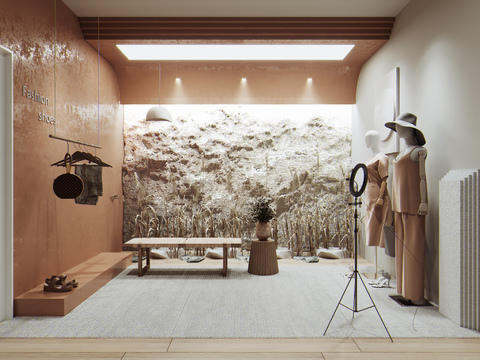 Modern clothing store studio