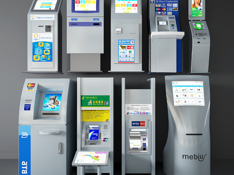 Modern self-service machine ATM cash machine