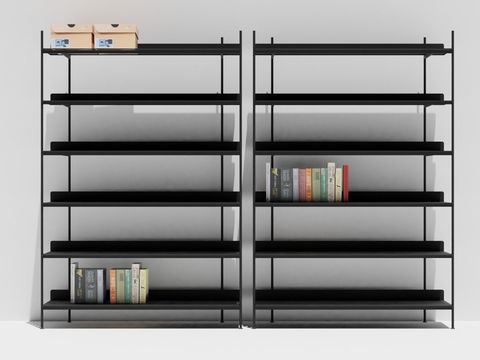 Modern Minimalist Stainless Steel Bookshelf Free