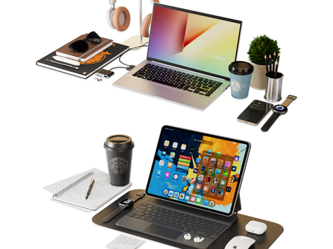 Office Supplies Laptop Mobile Phone