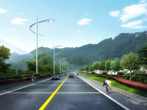 beautiful country road psd