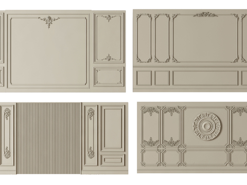 French carved background Panel