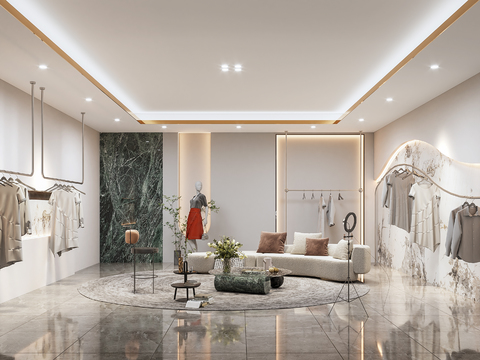 Modern clothing store studio