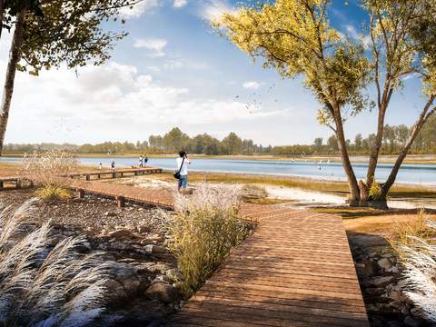 modern wetland landscape psd