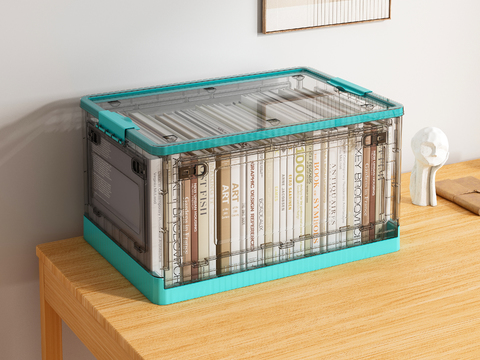 Transparent storage box book basket