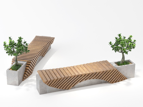 Modern Park Outdoor Bench