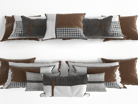 Modern Fabric Combination Pillow Free