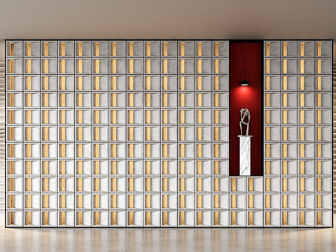 Modern cement shaped wall partition