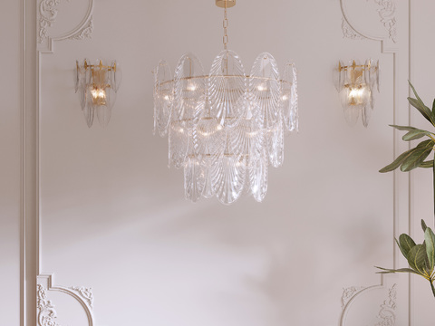 French Crystal Chandelier Wall Lamp