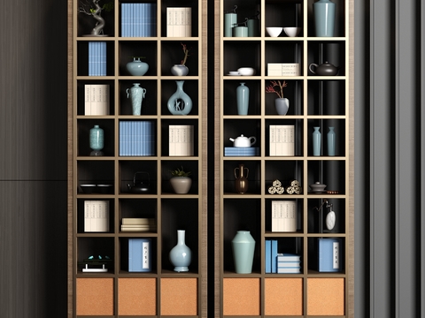 New Chinese-style Solid Wood Decorative Cabinet