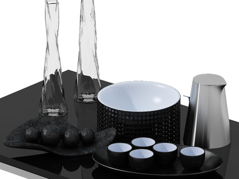 Modern tea set glass combination