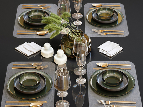 Modern Affordable Luxury Style Western Food Tableware Combination