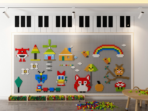 Modern Lego Assembled Wall