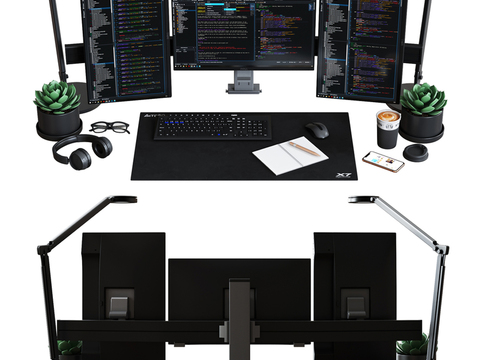 Modern computer multi-screen monitor