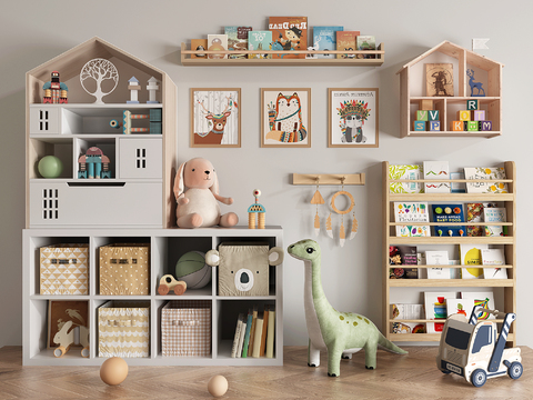 Children's bookcase bookshelf toys