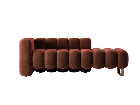 Modern flannel chaise longue