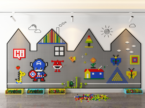 Modern Lego Assembled Wall