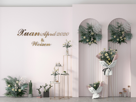 Modern Wedding Wedding Floriculture Photo Area