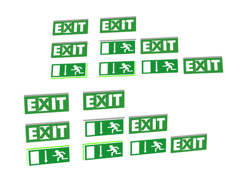 Safety Exit Signs Guide Signs Signs