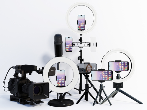 Mobile phone stand camera microphone live broadcast equipment