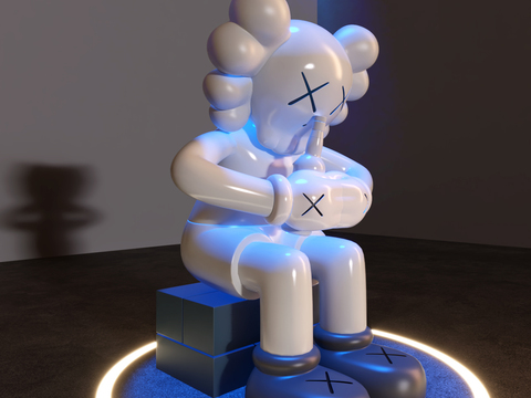 Modern Sesame Street KAWS Sculpture