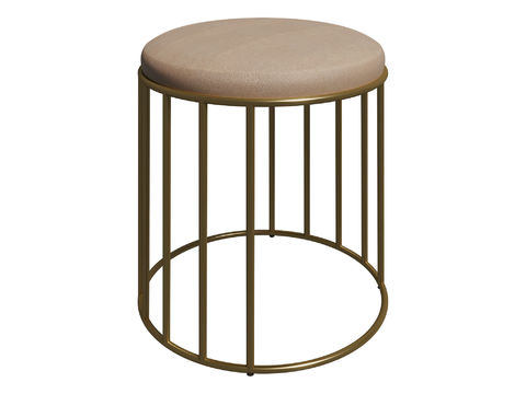 Modern minimalist stainless steel leather stool free