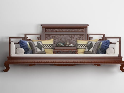 Chinese Solid Wood Rohan Bed Free