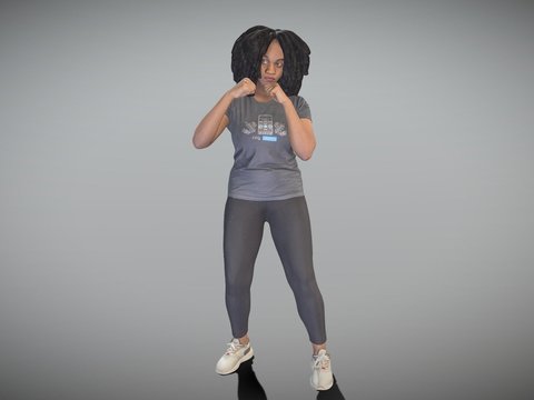 Modern Boxing Posture Woman Free