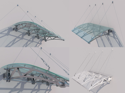 Modern glass canopy