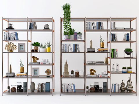 Modern Metal Shelf Combination