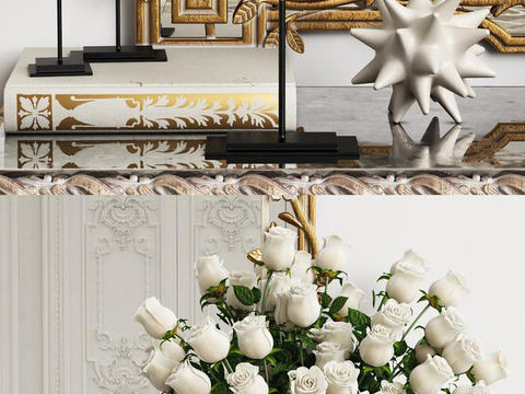 European-style vase floral sculpture ornaments