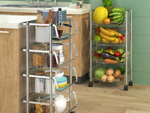 Modern Metal Kitchen Storage Rack