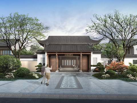 Chinese Garden Landscape PSD