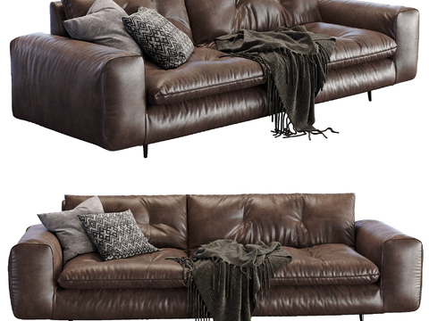 Modern Leather Office Sofa