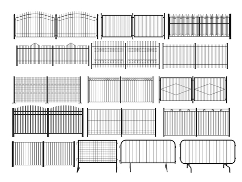 Modern wrought iron fence fence