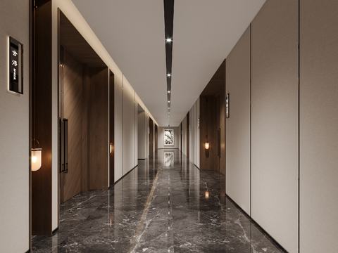 New Chinese Hotel Aisle Corridor