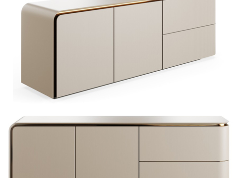 FENDI Modern Affordable Luxury Style Side Cabinet